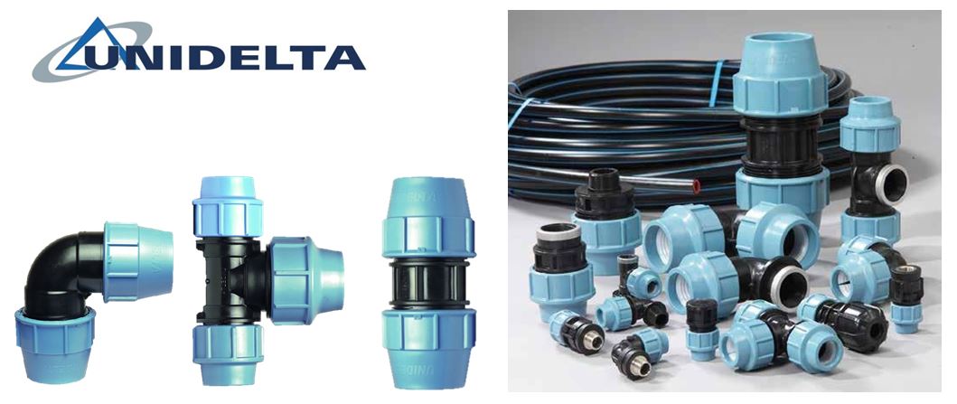 Unidelta PE drinkwater klemkoppelingen