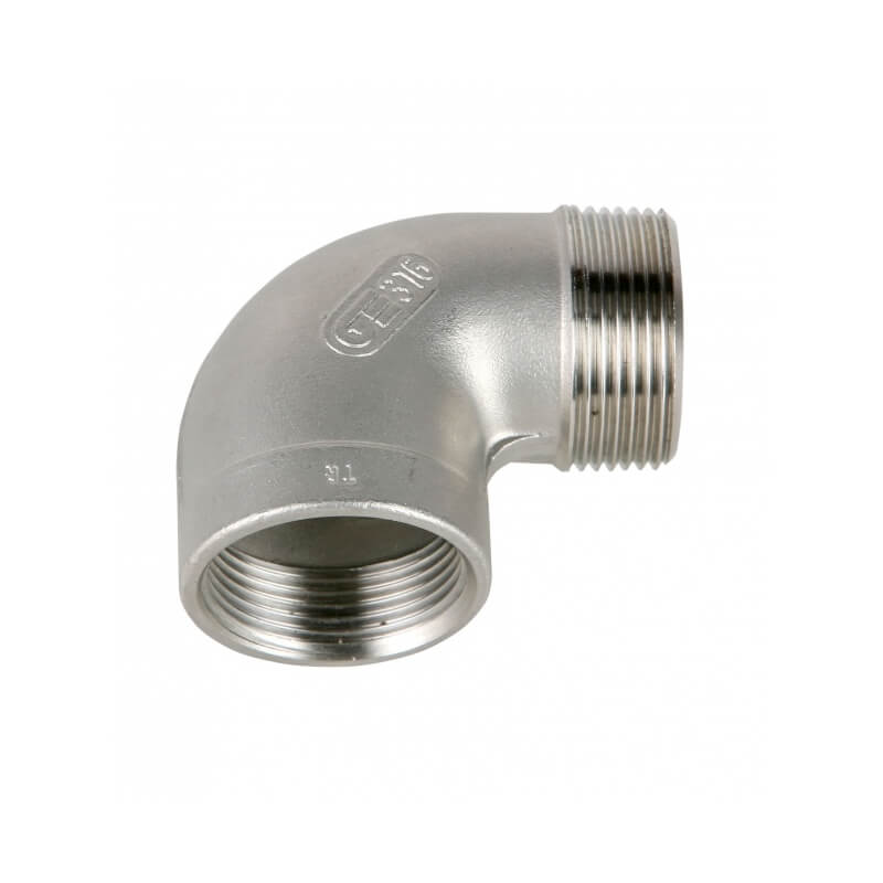 Genebre knie 90°, No. 92, NPT bi. x bu. dr.