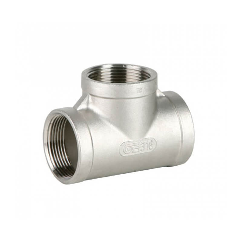 Genebre, RVS 316, T-stuk 90°, No. 130, NPT bi.dr.
