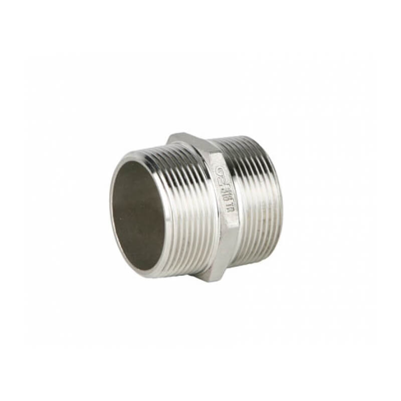 Genebre, RVS 316, dubbele Nippel., NPT, No.241, NPT bi.dr.