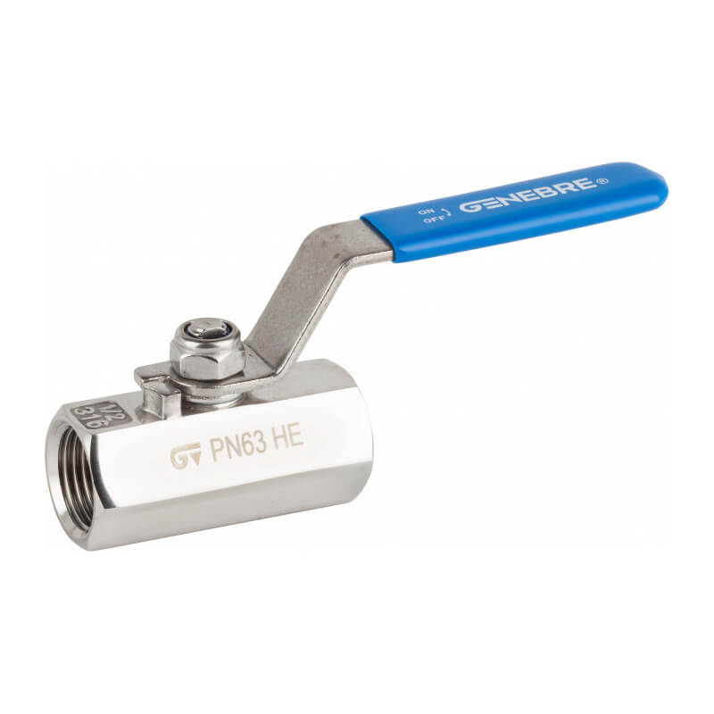 Genebre RVS 316 Kogelkr., 2 x BSP bi.dr., ind. uitv., gered. doorlaat, type 2001, RVS 316 handgr., PN63