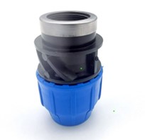 BLULINE PLUS, Drinkwater PE klemkoppeling, x BSP bi.dr., PN16, Kiwa, WRAS keur