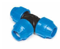 BLULINE PLUS PP, Drinkwater PE klemkoppeling, T-stuk 90°, Kiwa, WRAS keur