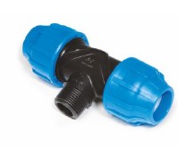 BLULINE PLUS PP, Drinkw. PE klemkoppeling, T-stuk 90°, PN16, Kiwa, WRAS keur