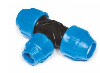 BLULINE PLUS PP, Drinkw. PE klemkoppeling, T-stuk 90°, PN16, Kiwa, WRAS keur