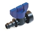 PA POM, Afsluiter met Barbed/Insteekfitting x BSP bi.dr., PN6