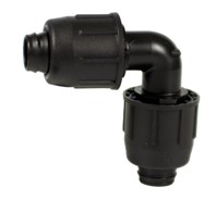 Stadex Druppel/PE slang, klem verloop knie 90., PN4