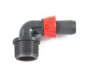 PLP PP, Knelkoppeling voor Driptape, Knie, BSP bu.dr., 1 x trekring, PN2