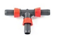 PLP PP, Knelkoppeling voor Driptape, T-stuk, 3 x trekring, PN2