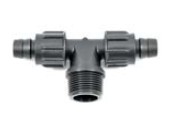PLP PP, Klemkoppeling voor Driptape, T-stuk, klem x BSP bu.dr. x klem, PN2