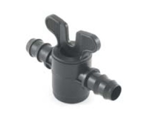 PLP PP, Afsluiter type 4710 met Barbed/Insteekfittingen voor LDPE PN6 buis, PN6