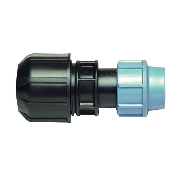 Unidelta PE x metaal- koper- kunststof rechte verloop klemkoppelingen, 16 bar, KIWA