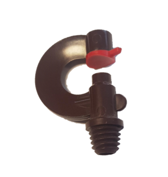 VdL T-dop Boogsproeiers, bruin / rood, sproeiboring 1,75 mm, 3/8" WW bu.dr.