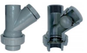 Terugslagkleppen PVC-U, Y-model met bal, PN10