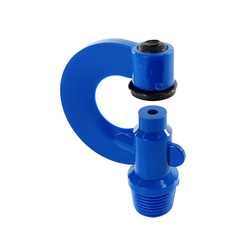 VdL Boogsproeier, blauw, sproeiboring 2,50 mm, 3/8" WW bu.dr.