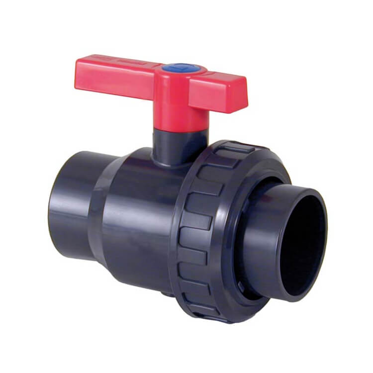 Cepex Unilock PVC-U kogelkraan, PN10 met 1 wartel, afdichting PE - EDPM