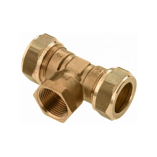 Bonfix Messing T-knel koppeling, knel x bi.dr.