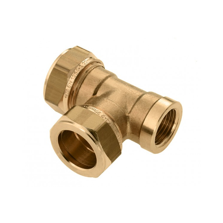 Bonfix Messing T-knel koppeling, knel x bi.dr.