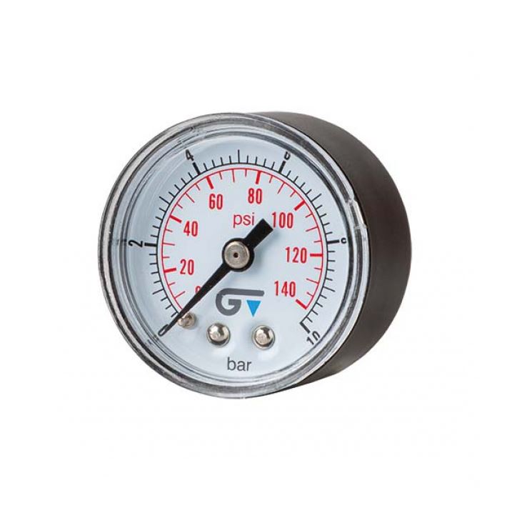 Manometer, drukmeter, droog, AA, 1/8" messing bu. dr. BSP