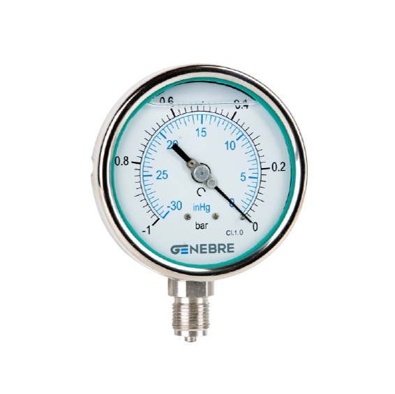 Vacuum manometer, Vacuüm manometer, micrometerschaal, droog, OA, 1/2" RVS bu. dr. BSP, NPT