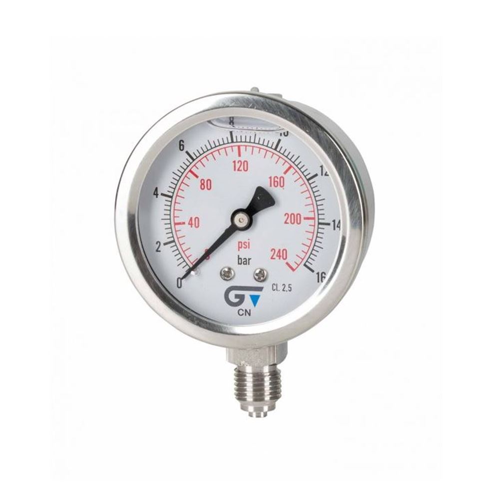 Delta Line Manometer Rvs Manometer nat 63mm, 1/4