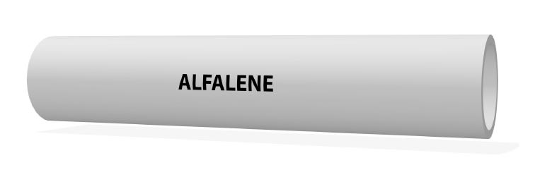 Alfalene, chemieslang, diam. 4 x 6 mm, afanme per rol