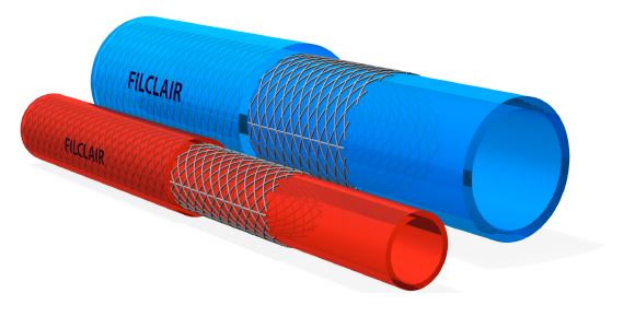 Filclair AL rood, multiservice Polyvalente PVC slang, diam. 6 t/m 30 mm