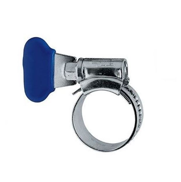 Industrie slangklem met vleugelmoer, HI-GRIP, B = 12 mm verzinkt