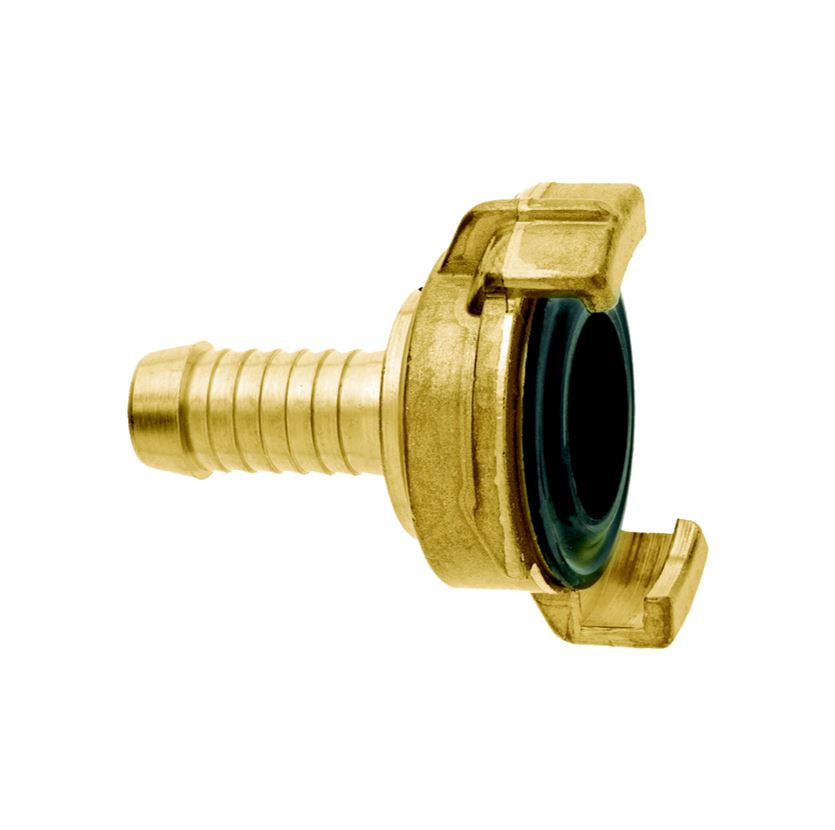 Geka messing koppeling, max. 10 bar, 360° draaibare slangtule