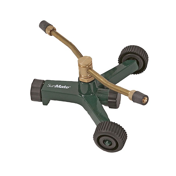 Orbit roterende 2- armige fijn straal sproeier op onderstel,, 3/4" bi.dr. met kraanstekker, max. 3,0 bar