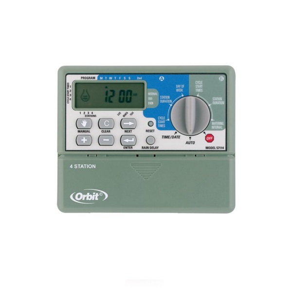 Orbit indoor beregeningsautomaat type 94124, 4- stations, 230 VAC, 50Hz