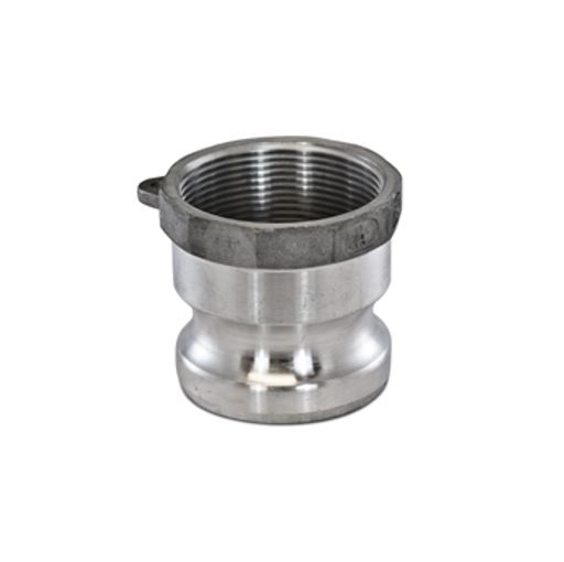 Camlock koppeling, RVS 316, type A, V-deel + bi.dr.