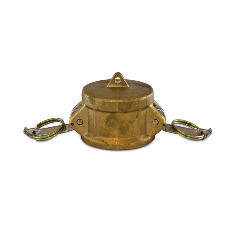 Camlock koppeling, messing, type K, M-deel eindkap, NBR-afdichtingsring