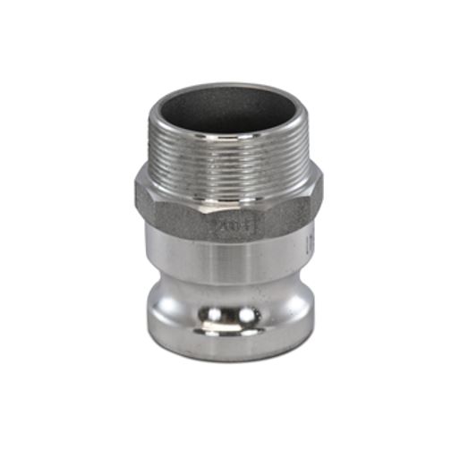 Camlock koppeling, aluminium, type F, V-deel + bu.dr.