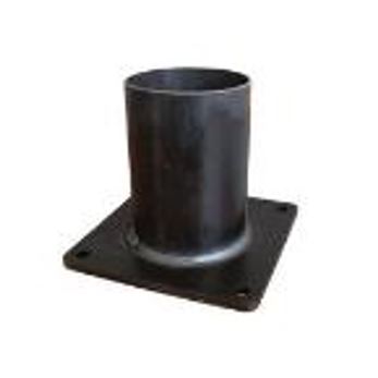 Cardan vierkant flens x stomplas buis