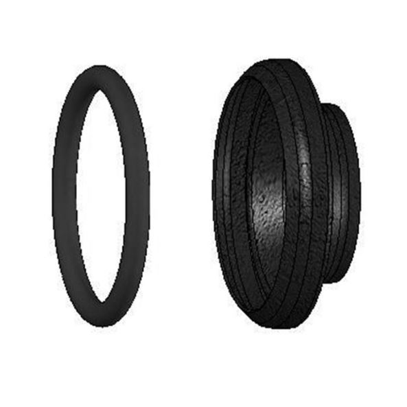 Bauer aanlaskoppeling zwart, type 0302N, Moeder-deel (beker) + dichting