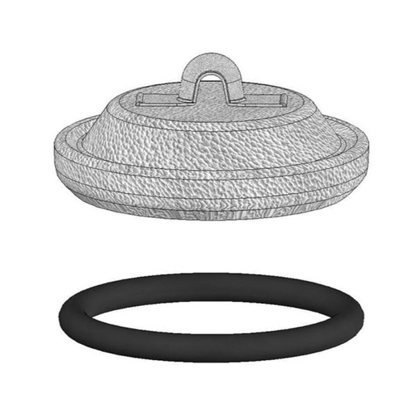 Bauer Moeder-deel (beker) kap + dichting, verzinkt, type 0308C