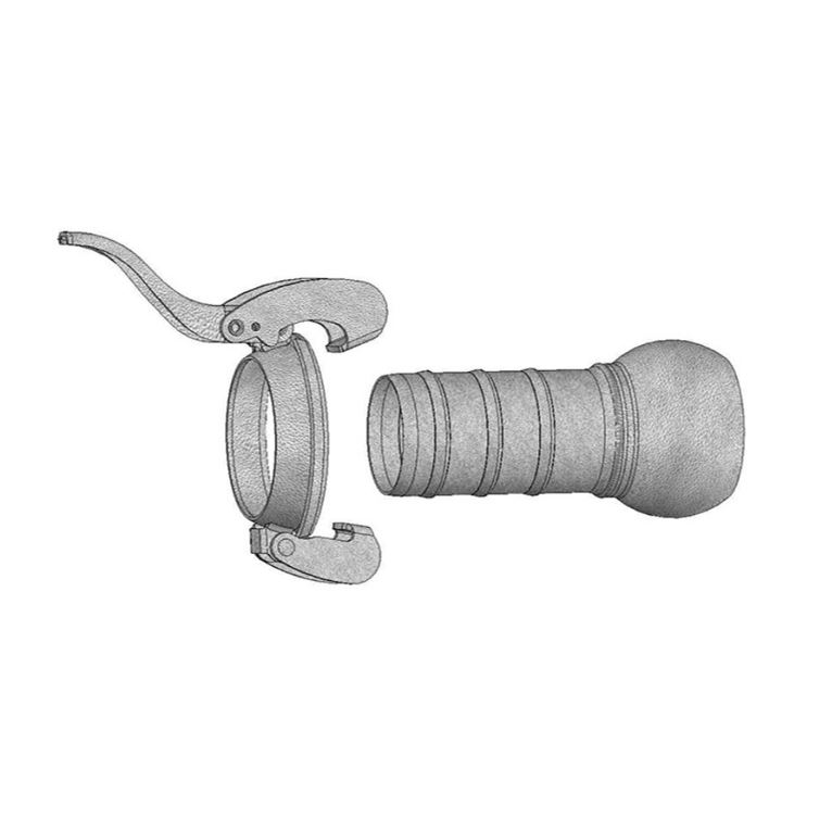 Bauer Vader-deel (knevel) slangtule Z profiel, verzinkt, type 0309C-Z,,