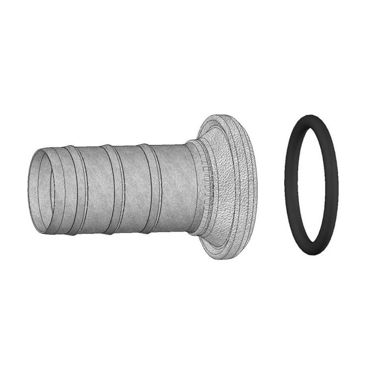 Bauer Moeder-deel (beker) slangtule Z profiel + dichting, verzinkt, type 0310C-Z,,
