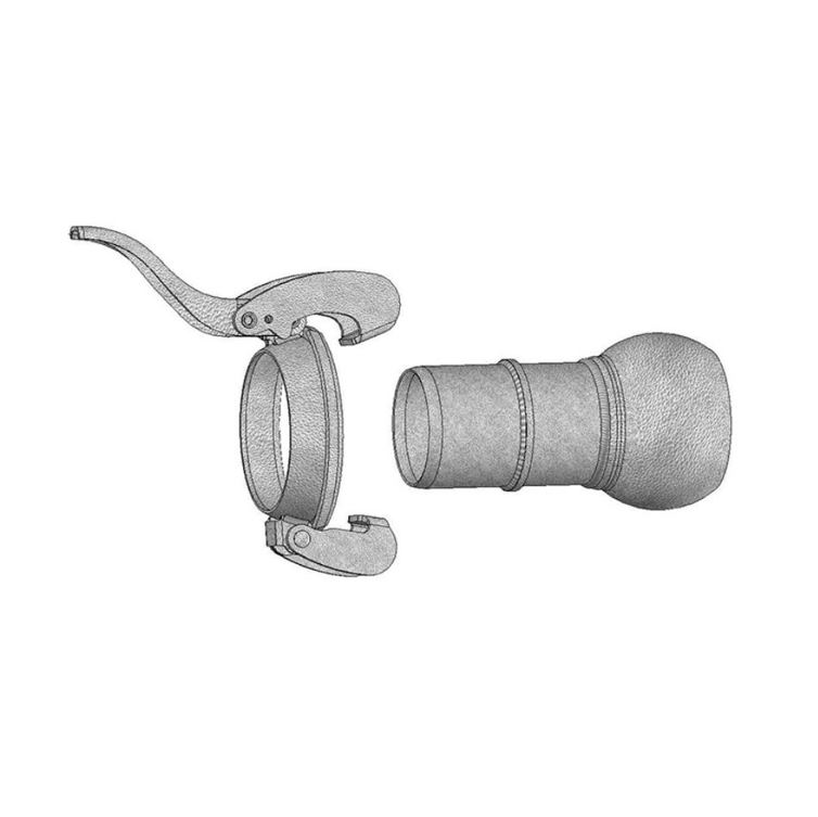 Bauer Vader-deel (+ knevel) slangtule voor platoprolbare slang, verzinkt, type 0309C-7