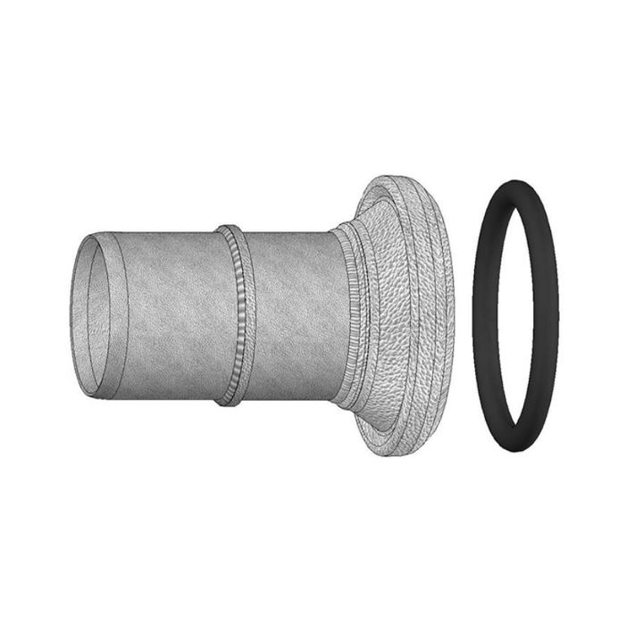 Bauer Moeder-deel (beker) slangtule voor platoprolbare slang + dichting, verzinkt, type 0310C-4
