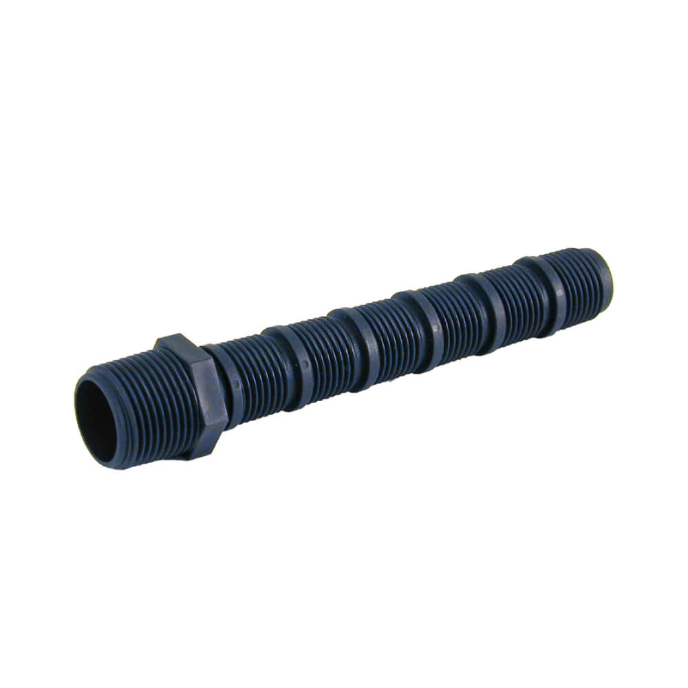PP verlengdraadeind (in te korten) voor Pop-Up sproeiers, 1/2" bu.dr. x 3/4" bu.dr. (6 draadstukken 3/4"), L = 150 mm