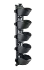 Living Green Wall Plantenbak, wandmontage, 5" - 125 mm, 5 potten