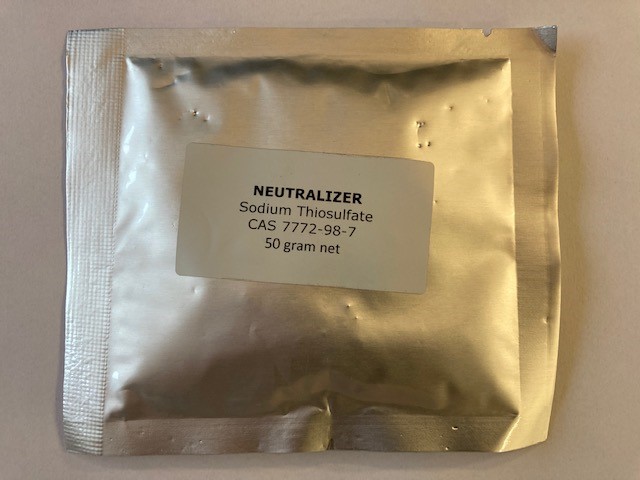 Dutrion Chlorine Dioxide Sodium Thiosulfate neutralizer, verp. per emmer 50 zakjes (50 gram per stuk), prijs per zakje