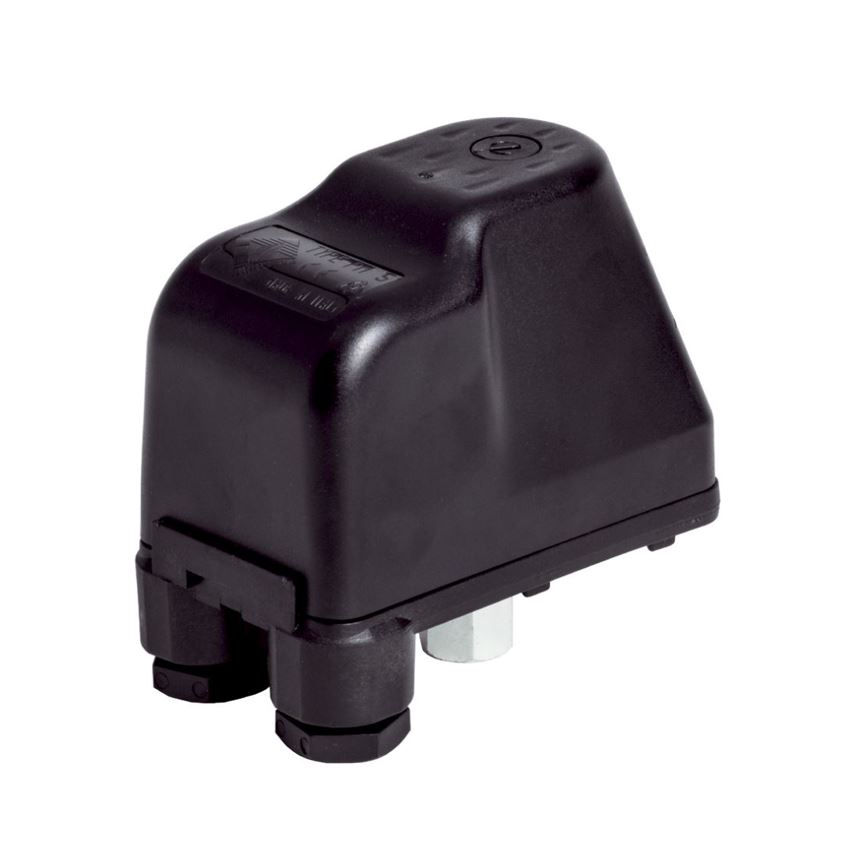Italtecnica drukschakelaar type PM5G14R25, voor water, 250 VAC, 16 (10) A, instelbereik 1 - 5 bar, IP44, 1/4" bi.dr.