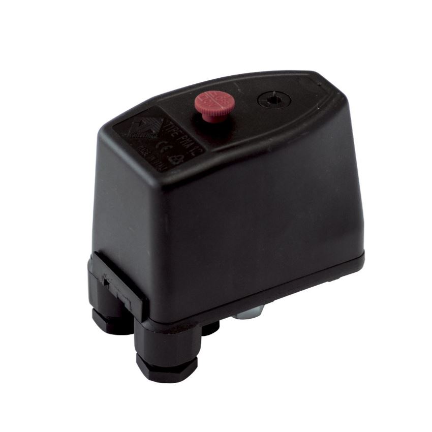 Italtecnica drukschakelaar type PMA/12 - PTA12, voor perslucht / pneumatiek, 16 (10) A IP44, 1/4" bi.dr.