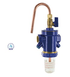 Zelfreinigend koud Drinkwater filter met aftap, RVS cartridge 50 mµ