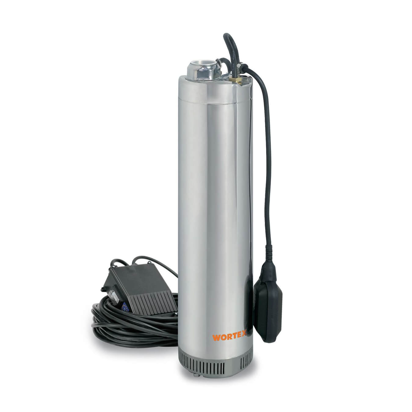 Wortex kortgekoppelde middeldruk 6" BSP bronpomp / bassinpomp type SUB-P, + vlotter