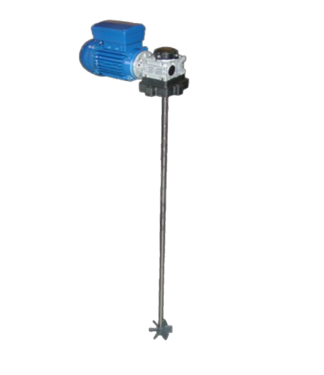 SEKO mixer, 1400 rpm / snel draaiend, motor 230VAC, 50 Hz, 0,12kW, RVS304 mixer as, PVC bekleding, propellor diam. 90 mm