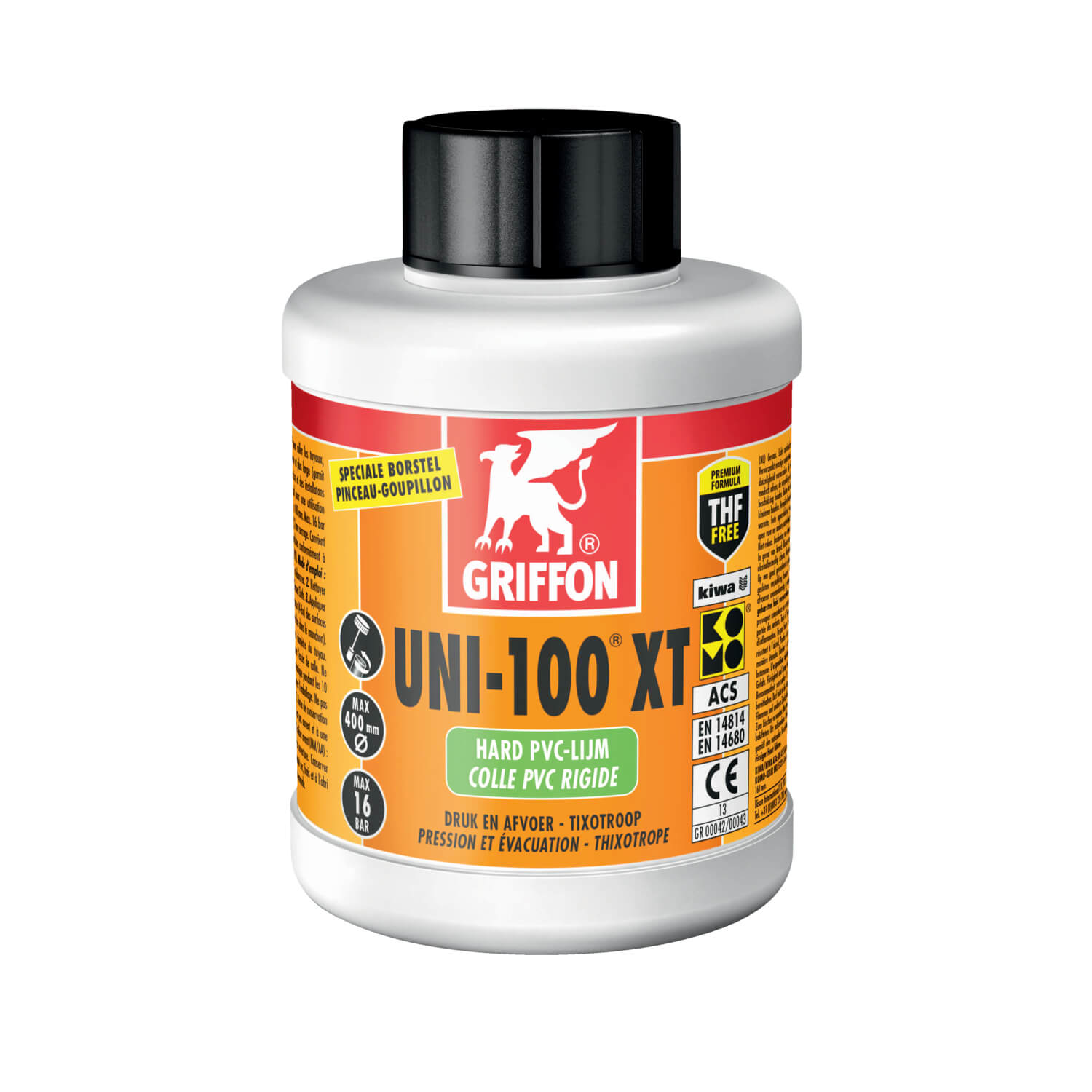 Griffon PVC lijm UNI-100 XT, Kiwa